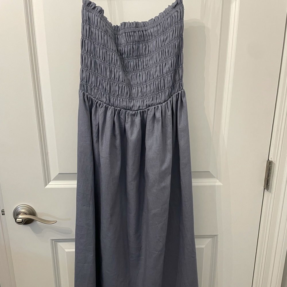 Denim bandeau dress